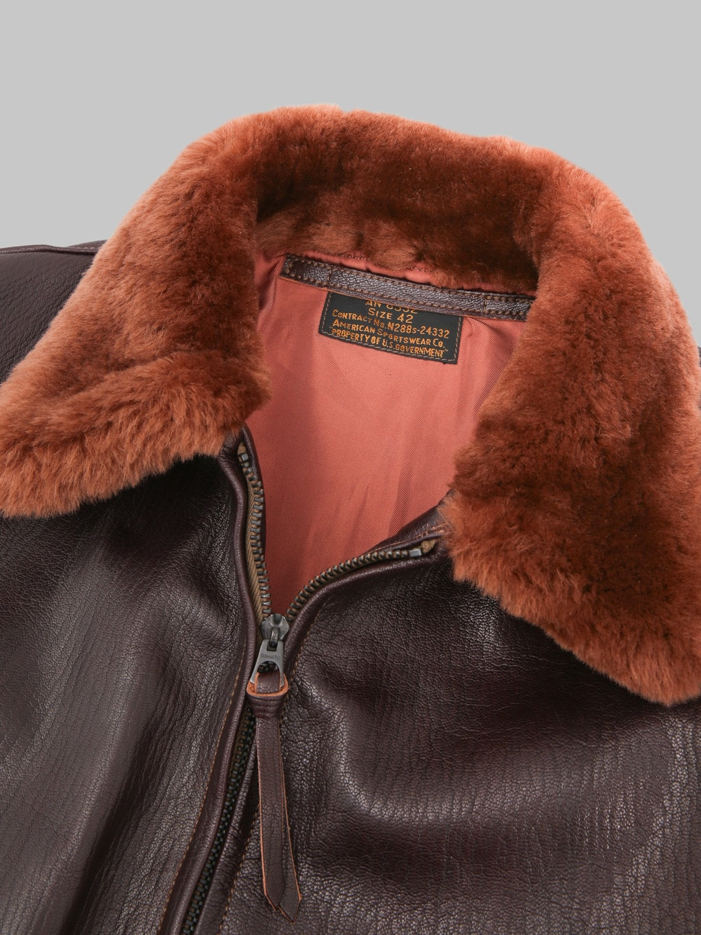 Buzz Rickson's BR80661 AN6552 "American Sportswear Co." Jacket Dark Brown - Redcast Heritage Co.