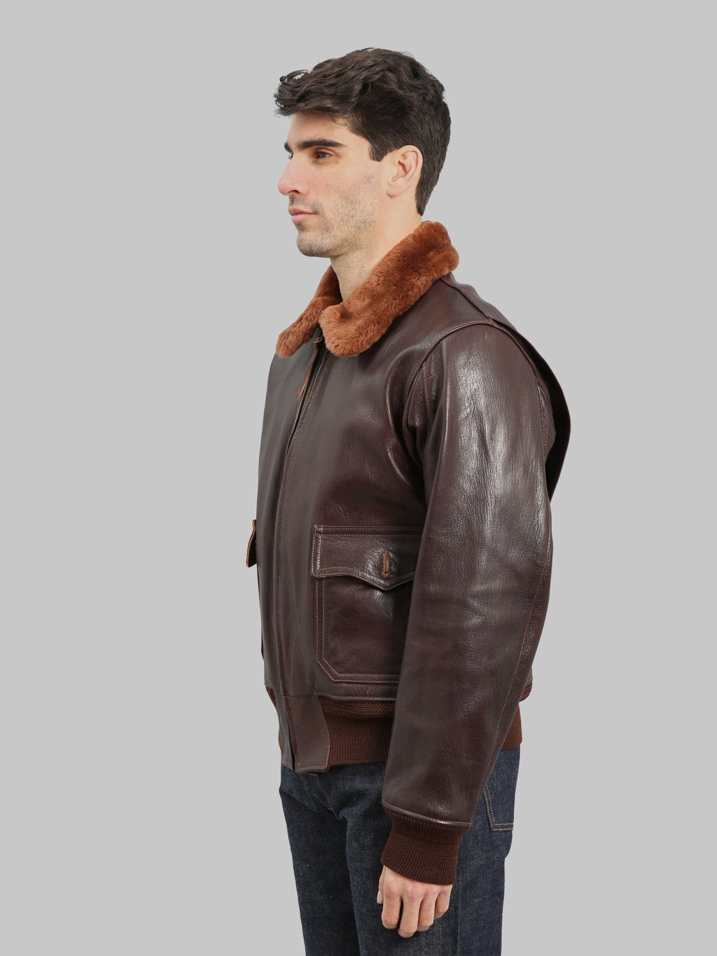 Buzz Rickson's BR80661 AN6552 "American Sportswear Co." Jacket Dark Brown - Redcast Heritage Co.