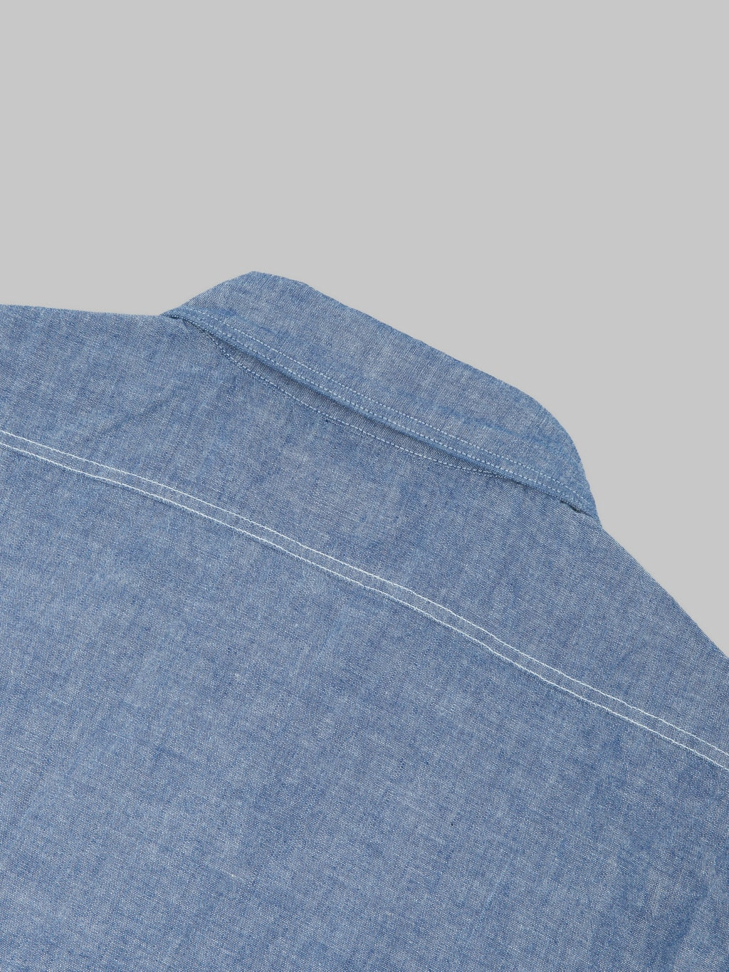Buzz Rickson's BR35856 Chambray Short Sleeve Work Shirt Blue