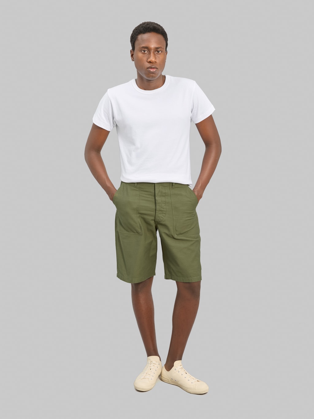 Buzz Rickson's BR51735 Cotton Sateen OG 107 Type I Class Shorts Olive