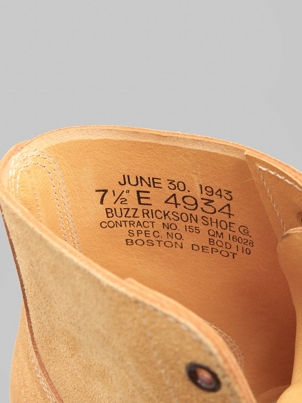 Buzz Rickson's BR02800 M-43 Service Shoes Camel - Redcast Heritage Co.