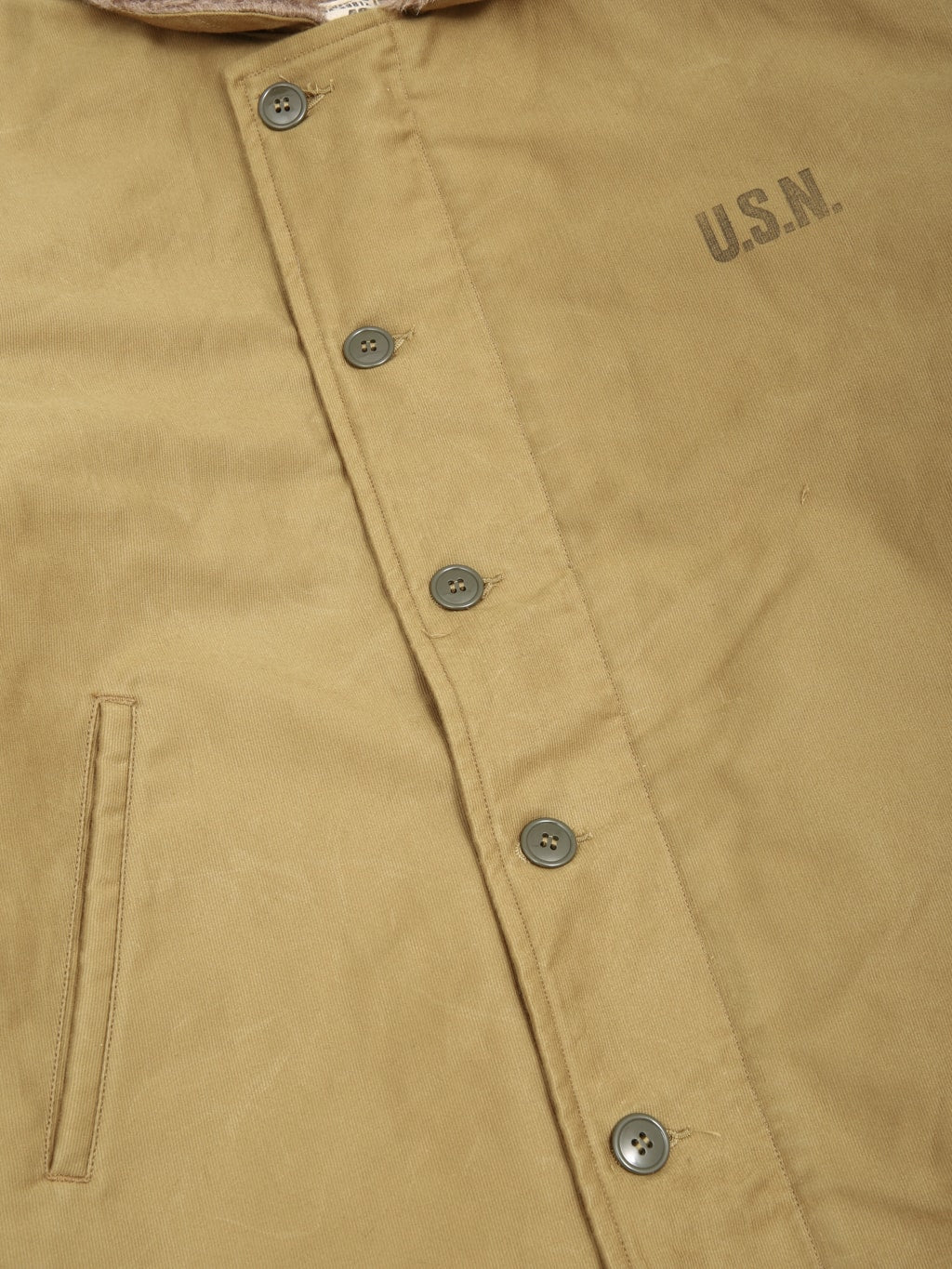 Buzz Rickson's BR15345 N-1 "Navy Department Demotex-Ed " Jacket Khaki - Redcast Heritage Co.