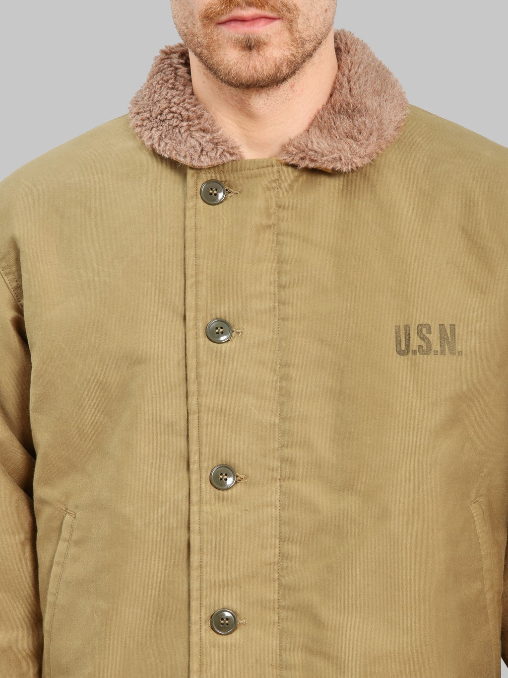 Buzz Rickson's BR15345 N-1 "Navy Department Demotex-Ed " Jacket Khaki - Redcast Heritage Co.