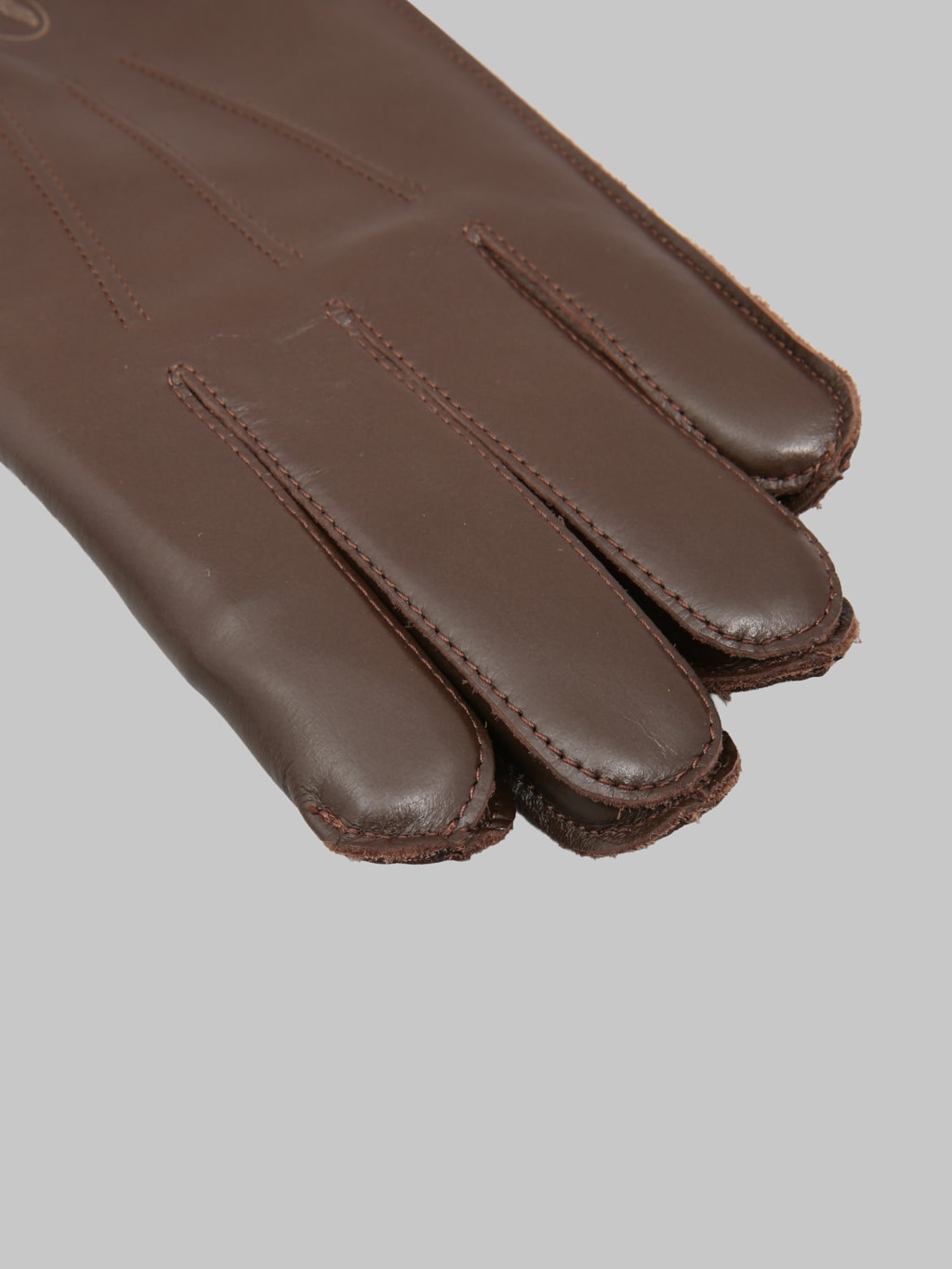 Buzz Rickson's BR02835 Type A-10 "Flying Winter" Brown Leather x Red Rib Gloves - Redcast Heritage Co.