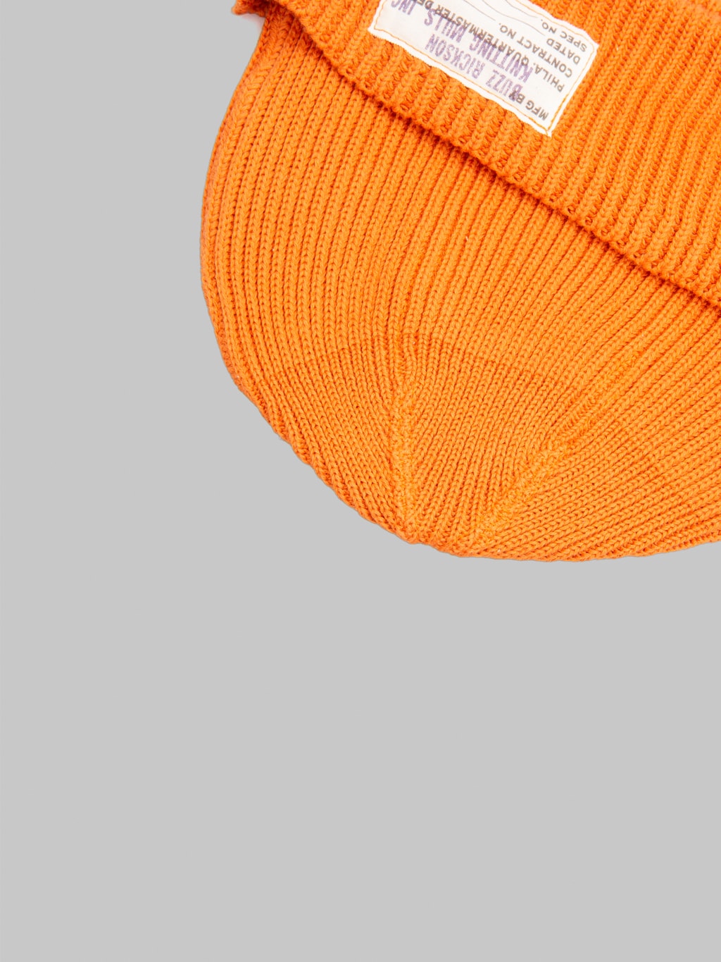 Buzz Ricksons BR02186 Cotton Watch Cap Orange fabric