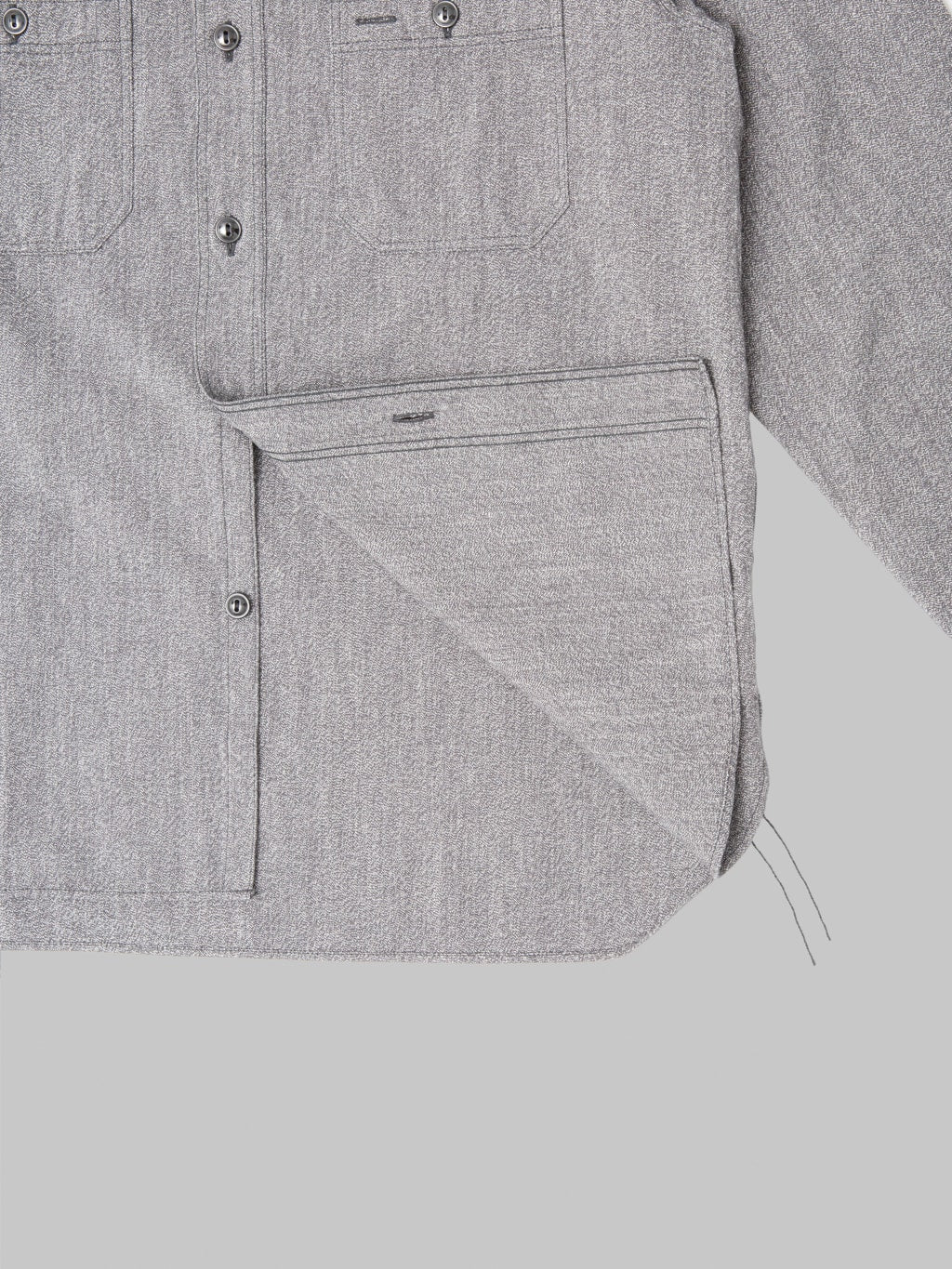 Buzz Ricksons BR26082 Cotton Covert Work Shirt Black interior