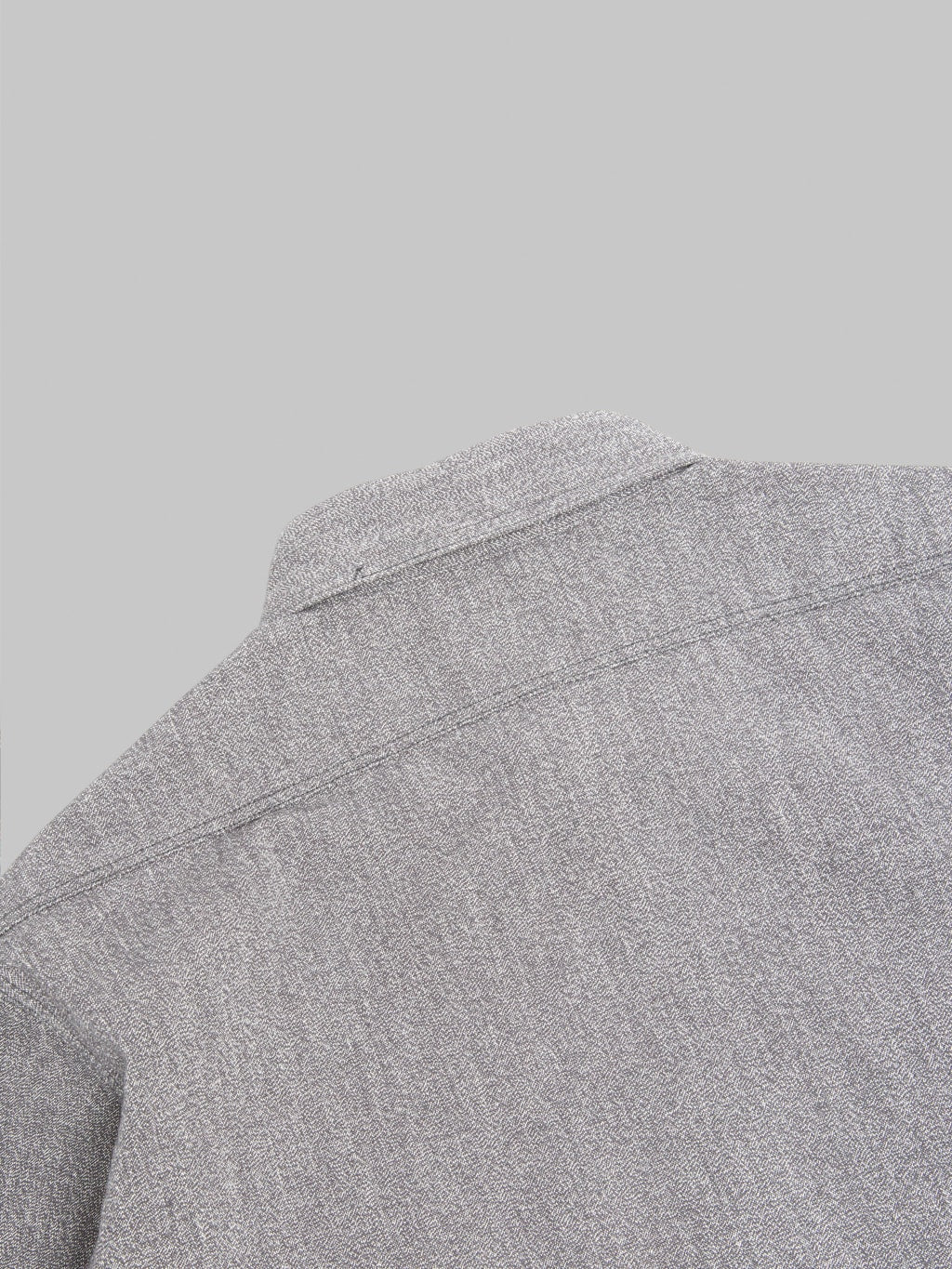 Buzz Ricksons BR26082 Cotton Covert Work Shirt Black back collar