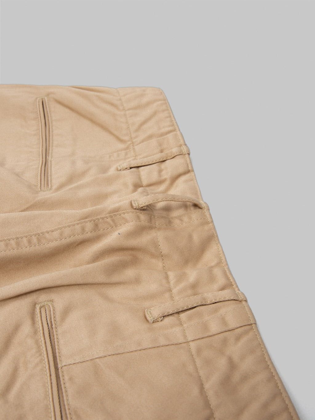 buzz ricksons original spec chino beige tapered belt loop