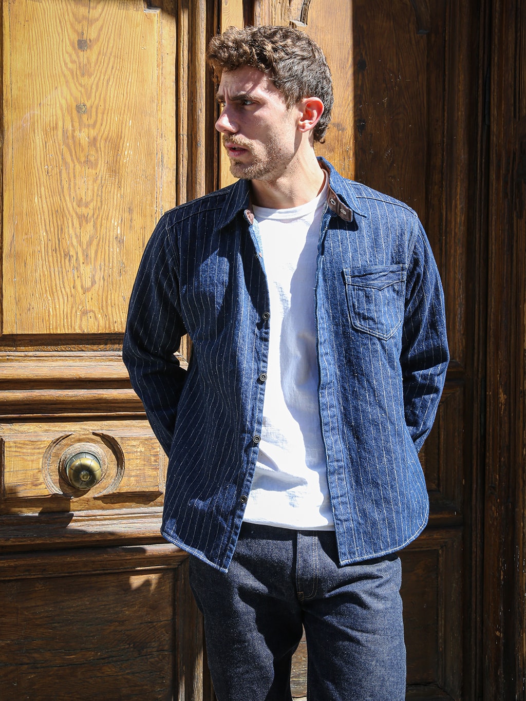 Deluxeware 7630A 20th Anniversary Wabash Indigo Denim Nel Shirt