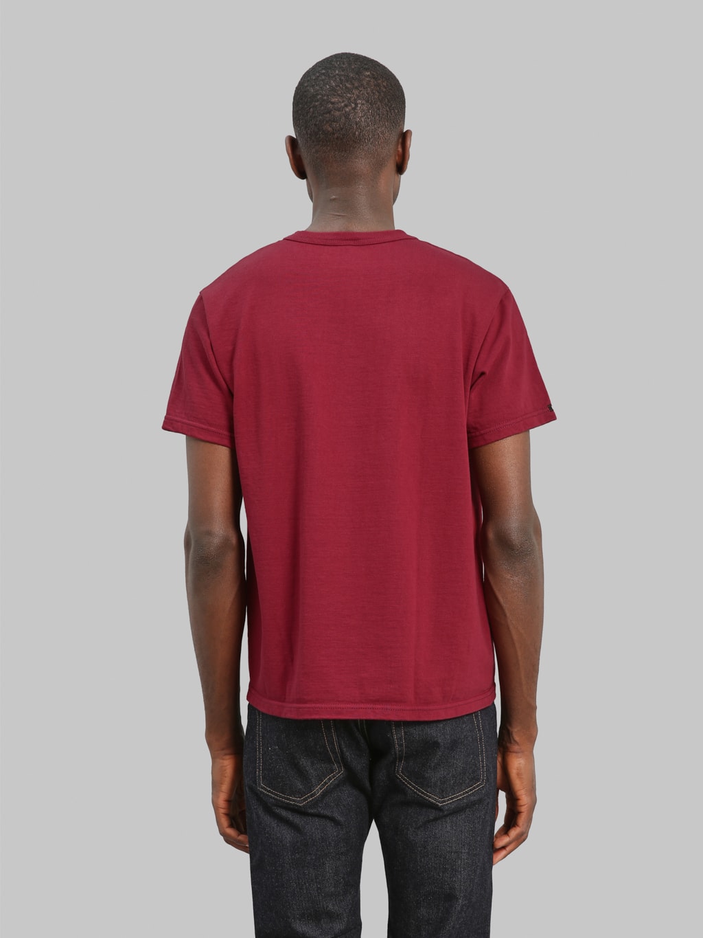 Deluxeware DXTS00 Heavyweight Loopwheeled TShirt Red back look