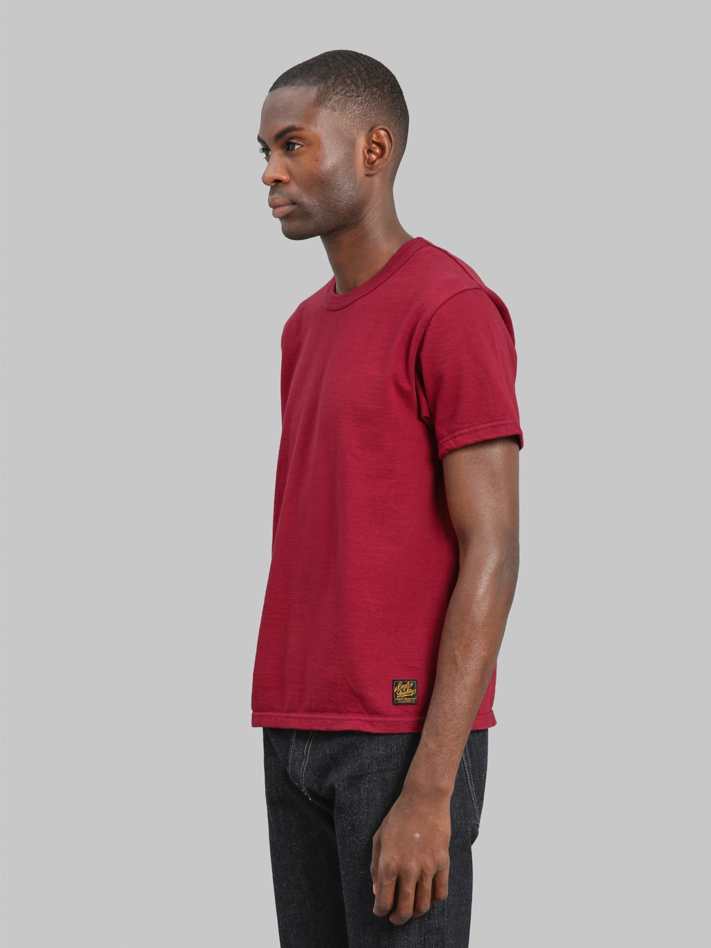 Deluxeware DXTS00 Heavyweight Loopwheeled TShirt Red side look