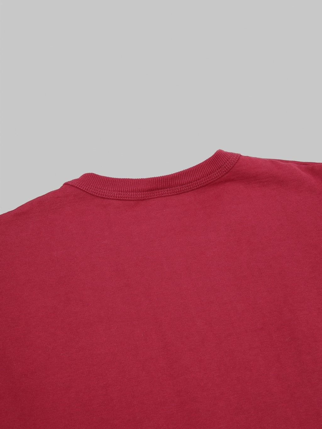 Deluxeware DXTS00 Heavyweight Loopwheeled TShirt Red back collar