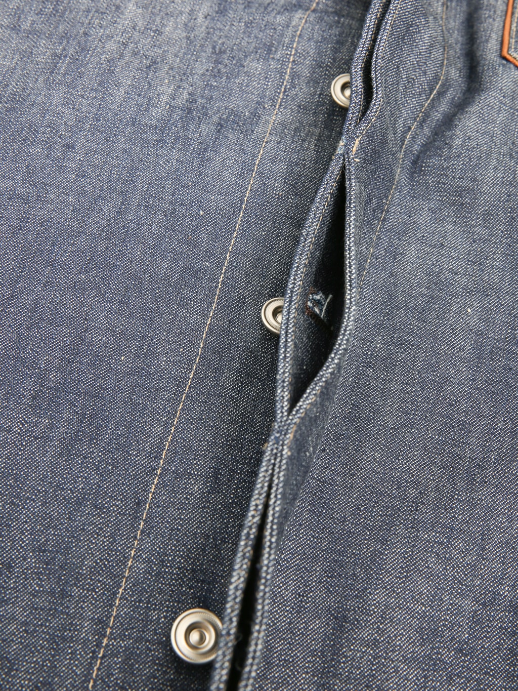 Deluxeware 7640 1940s Denim Shirt button detail