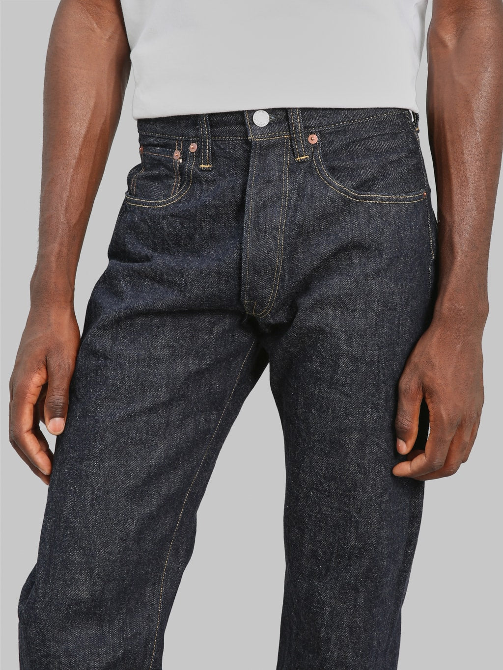 Deluxeware 1953XX Vintage Tapered Straight Jeans waist