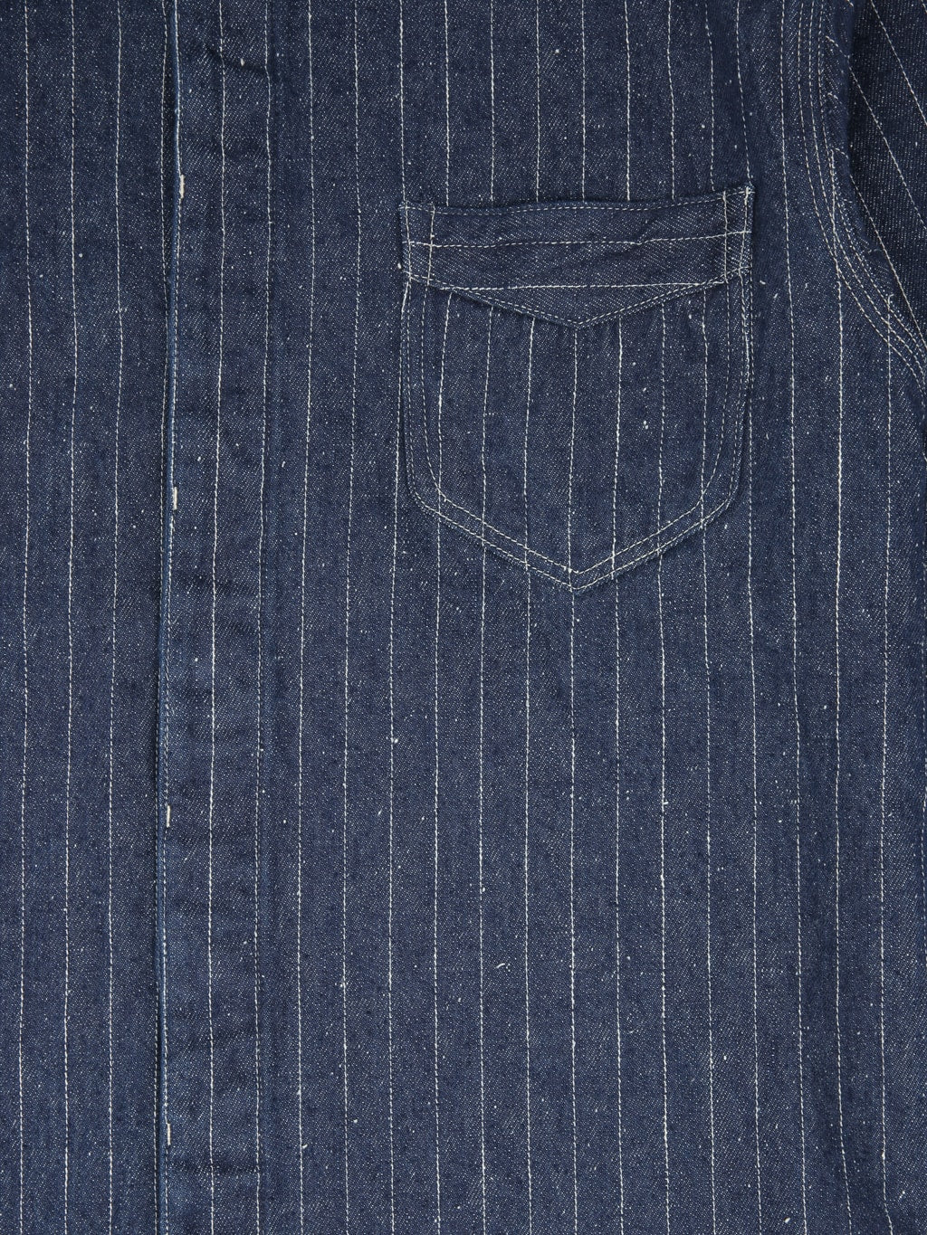 Deluxeware 7630A 20th Anniversary Wabash Indigo Denim Nel Shirt front pocket
