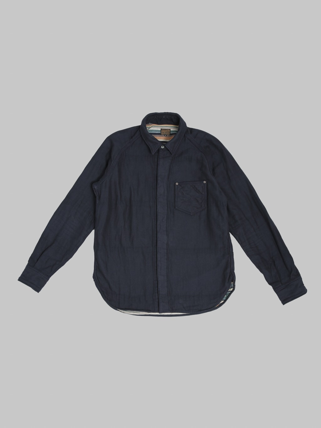 Deluxeware 7649C 40's Native Border Shirt Navy - Redcast Heritage Co.
