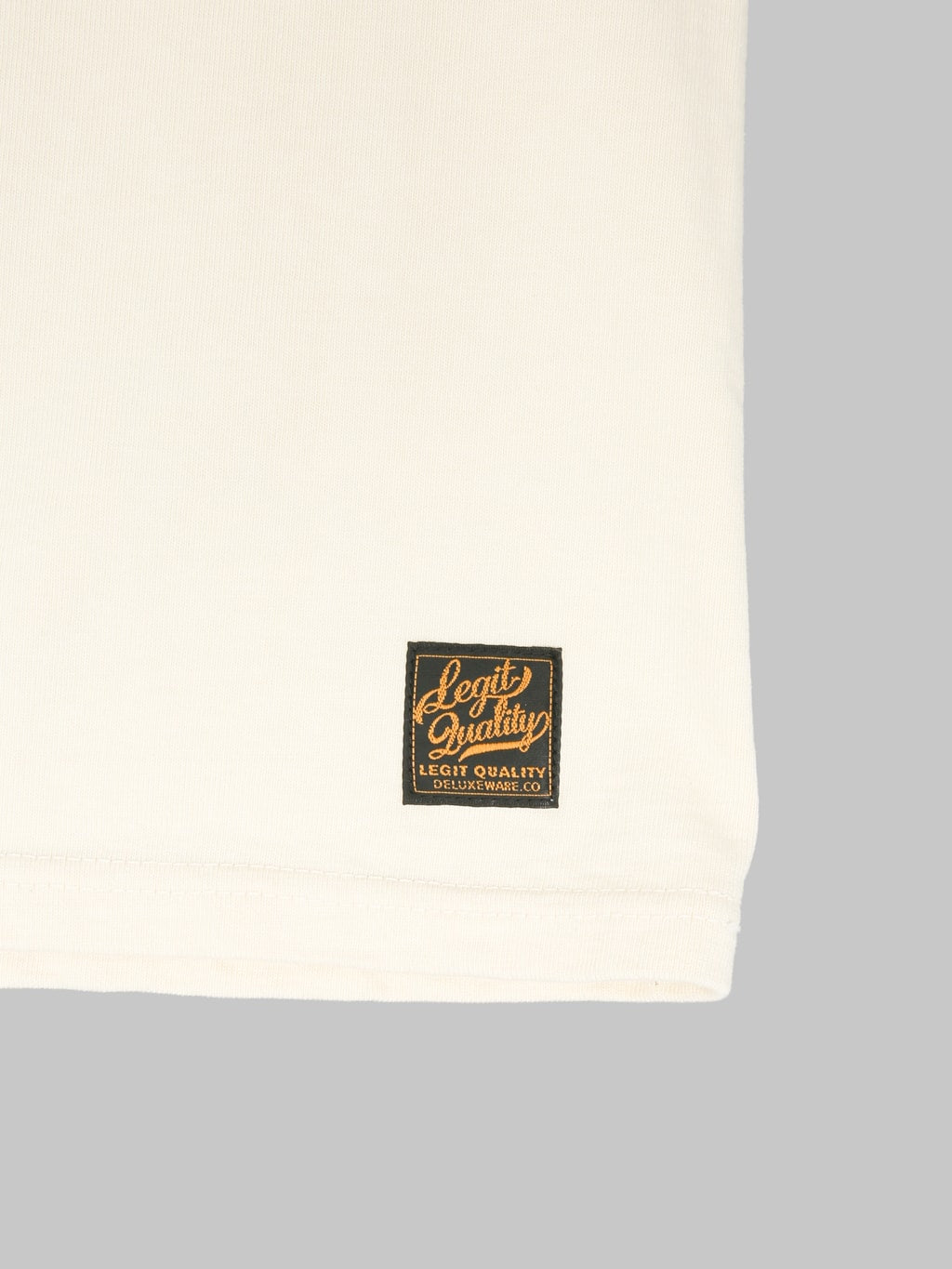 Deluxeware DXTS00 12.5oz Heavyweight Loopwheeled TShirt Ash Yellow hem
