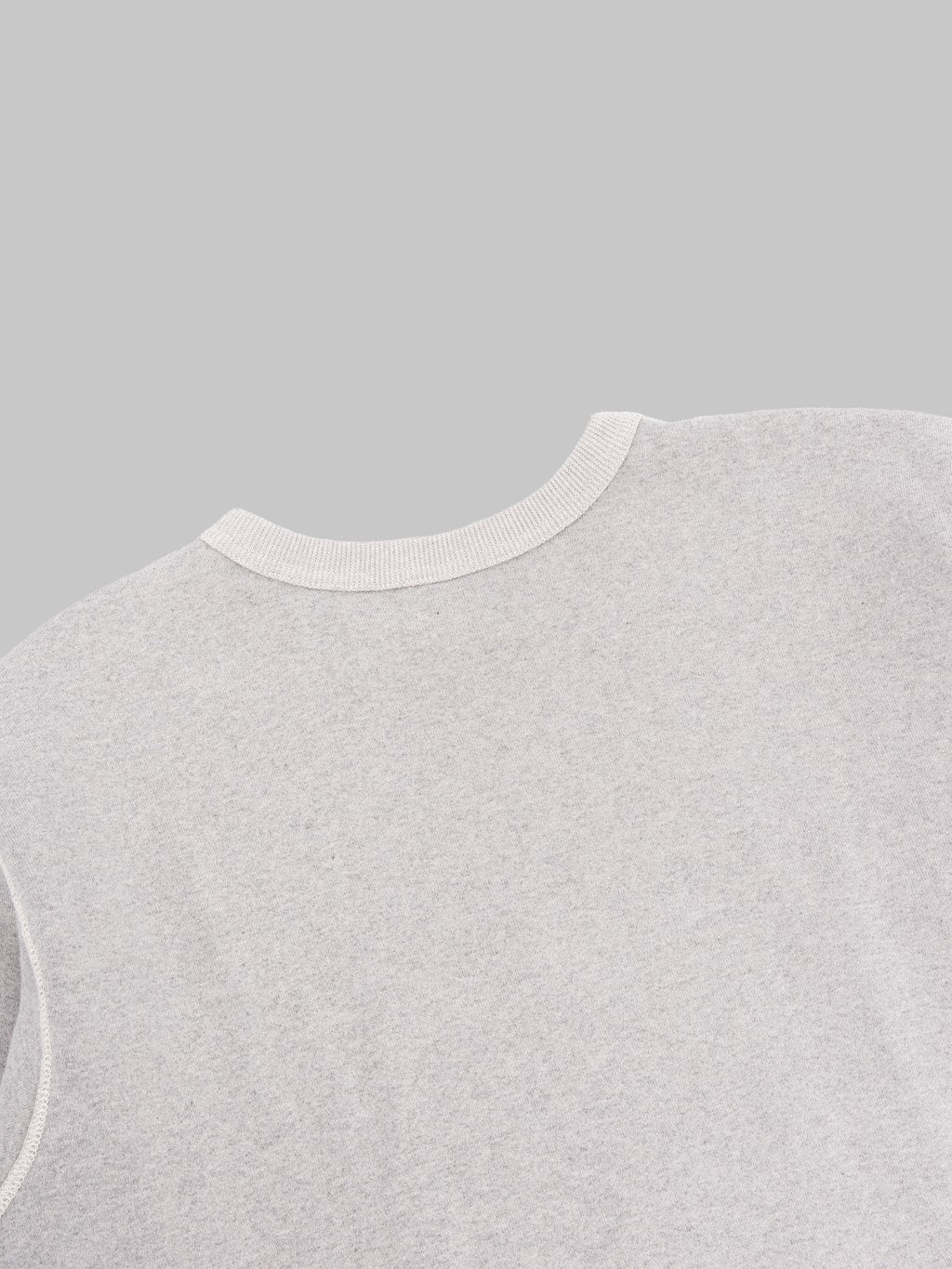 Deluxeware S101-00 Flat Seam Plain Sweatshirt Grey Beige