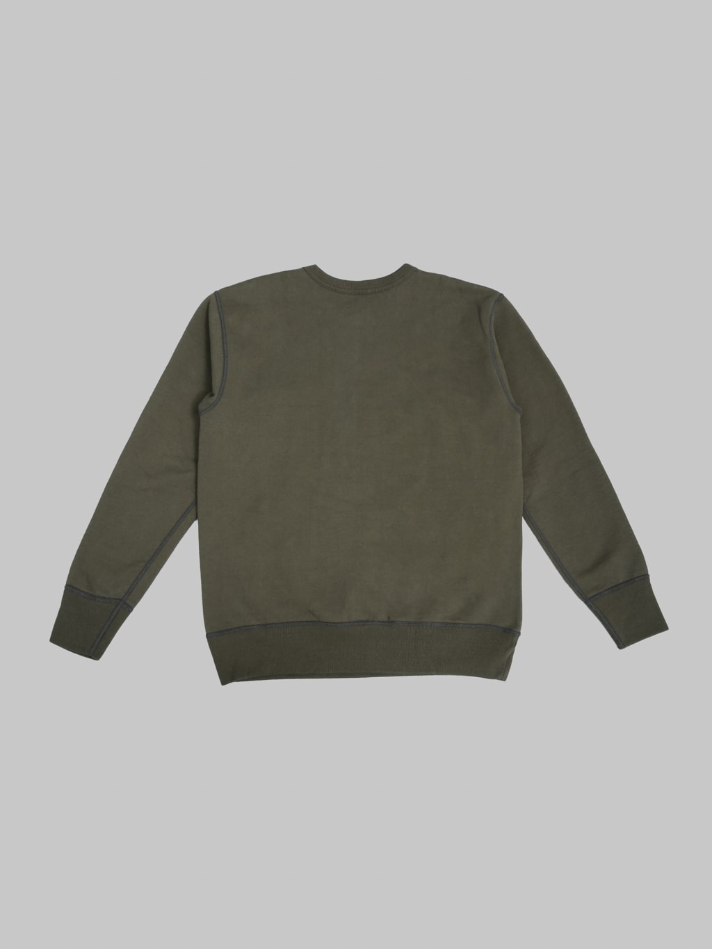 Deluxeware S101-00 Flat Seam Plain Sweatshirt Olive