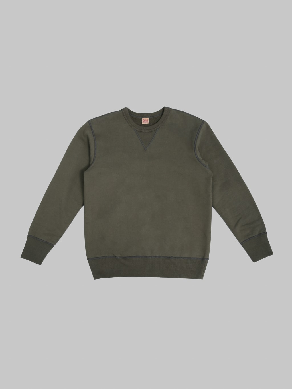 Deluxeware S101-00 Flat Seam Plain Sweatshirt Olive