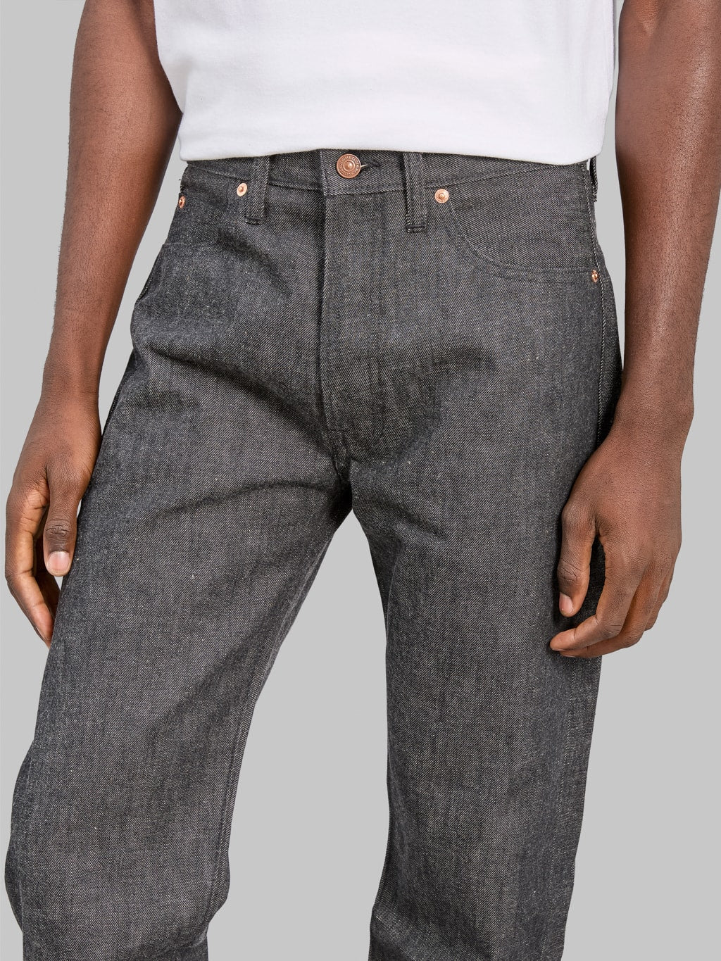 Denime By Warehouse 224 66B Model Regular Straight Jeans Black waist