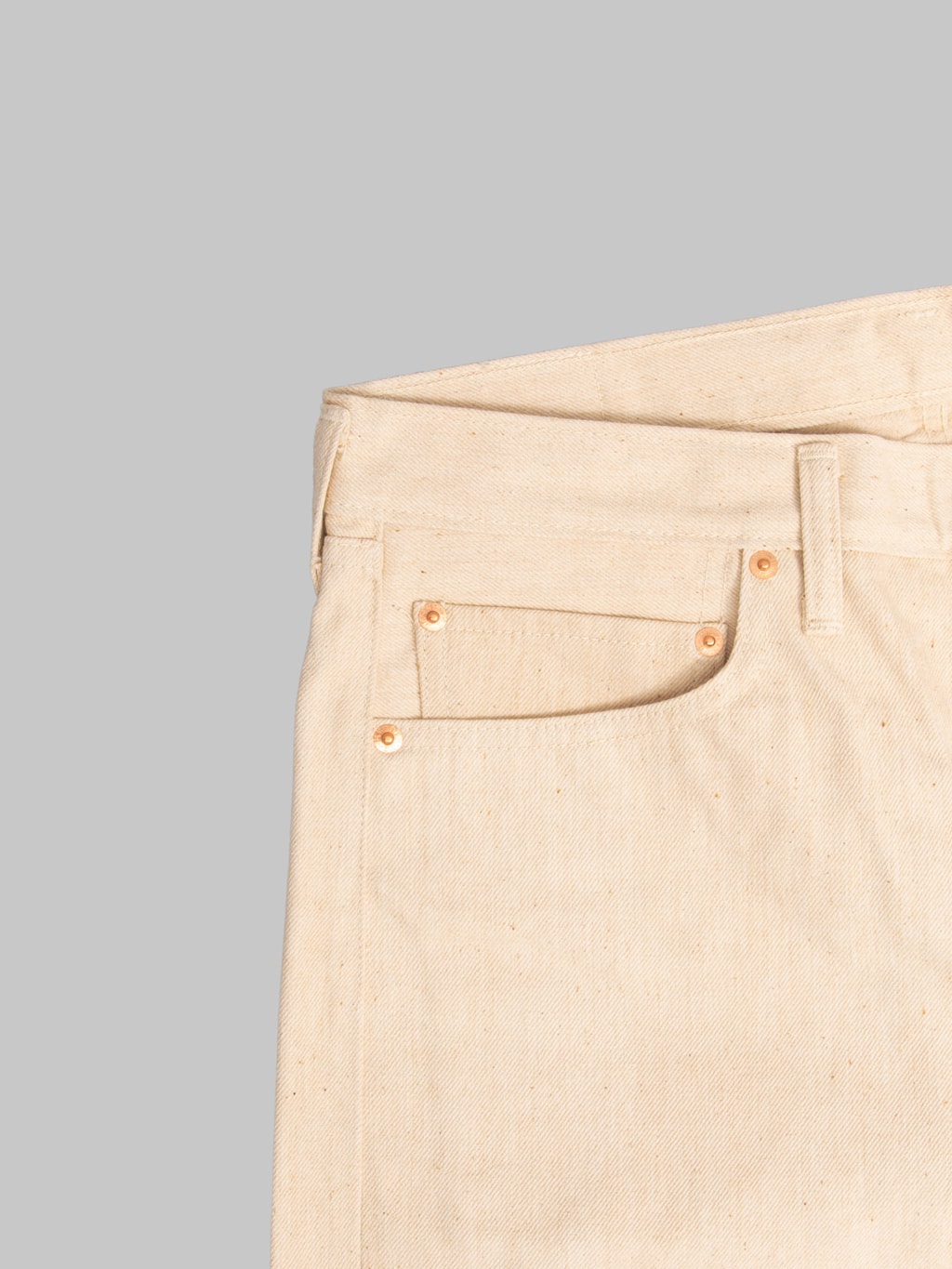 Denime "Lot. 224" 66 Model Mother Cotton 14oz Straight Jeans Natural