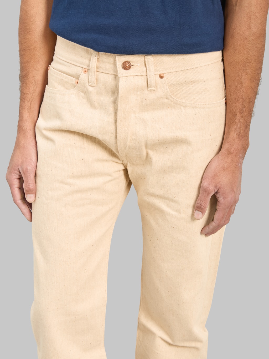 Denime "Lot. 224" 66 Model Mother Cotton 14oz Straight Jeans Natural