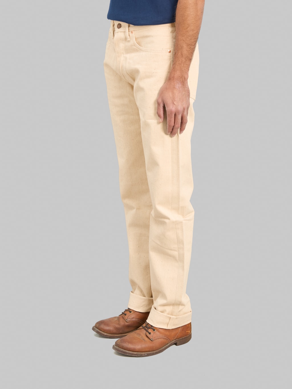 Denime "Lot. 224" 66 Model Mother Cotton 14oz Straight Jeans Natural