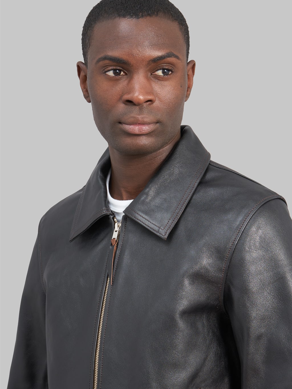 double helix dodecagon riders horsehide jacket black chest