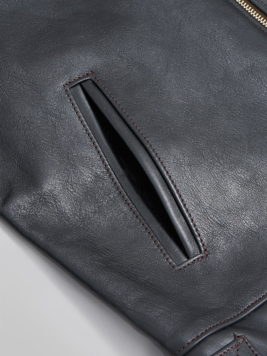 double helix dodecagon riders horsehide jacket black pocket