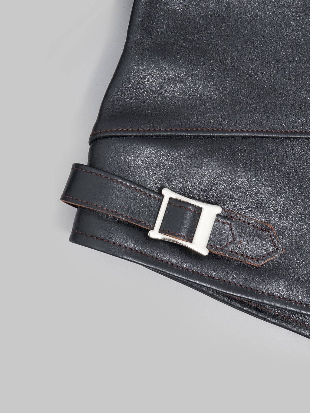 double helix dodecagon riders horsehide jacket black waist adjuster