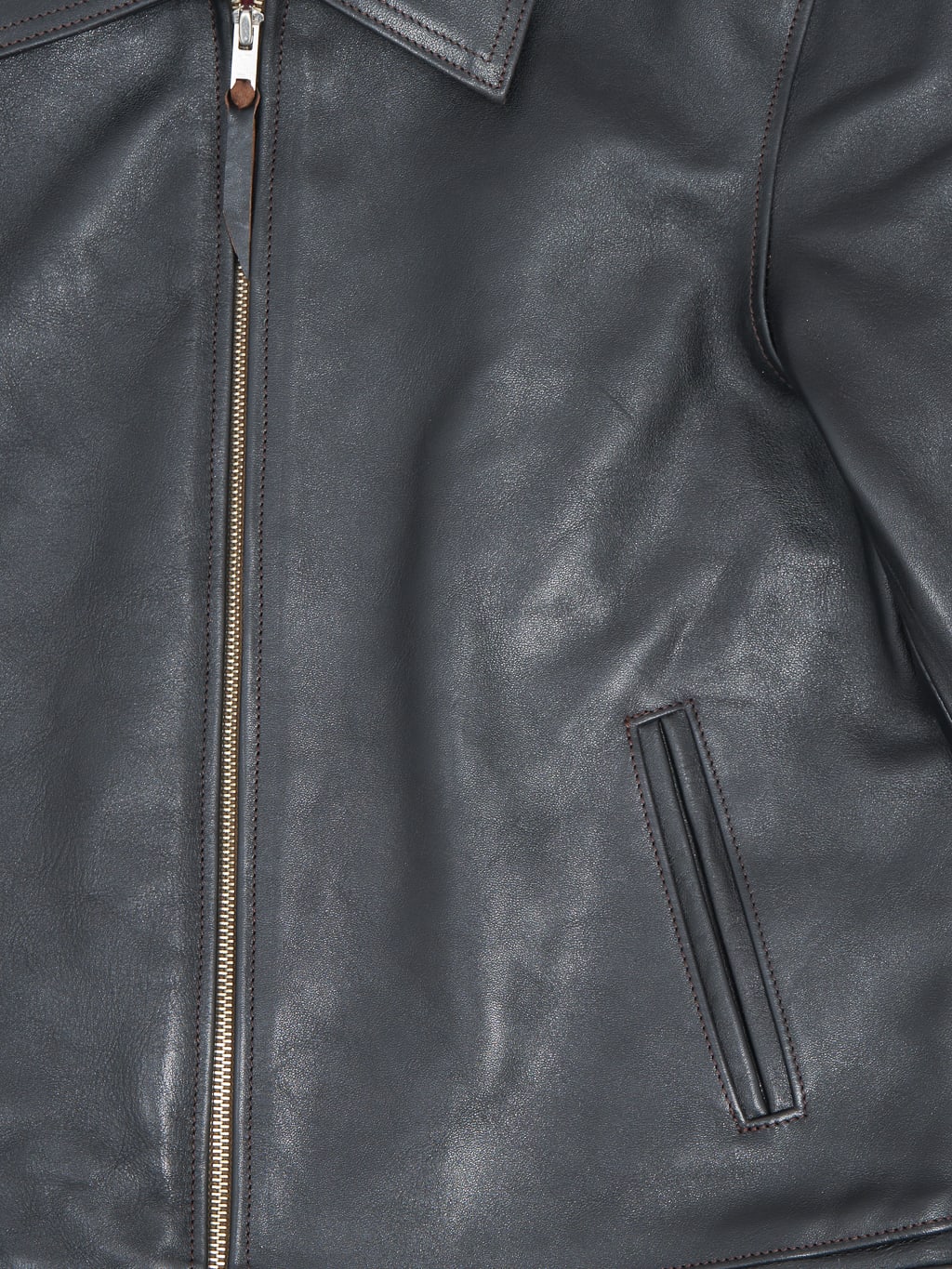 double helix dodecagon riders horsehide jacket black zipper