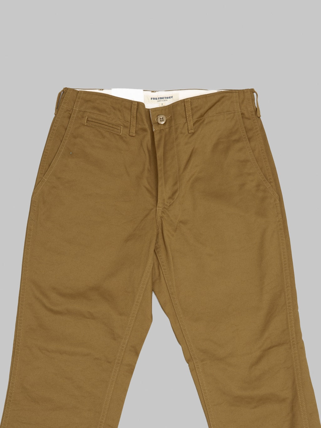 FOB Factory F0514 Narrow US Trousers Khaki