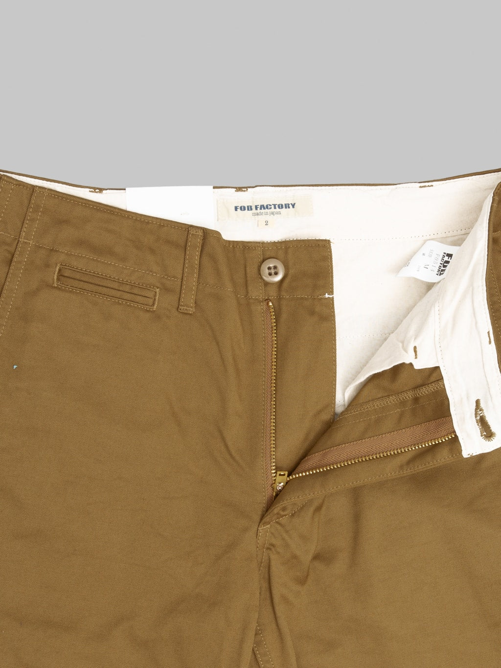 FOB Factory F0514 Narrow US Trousers Khaki