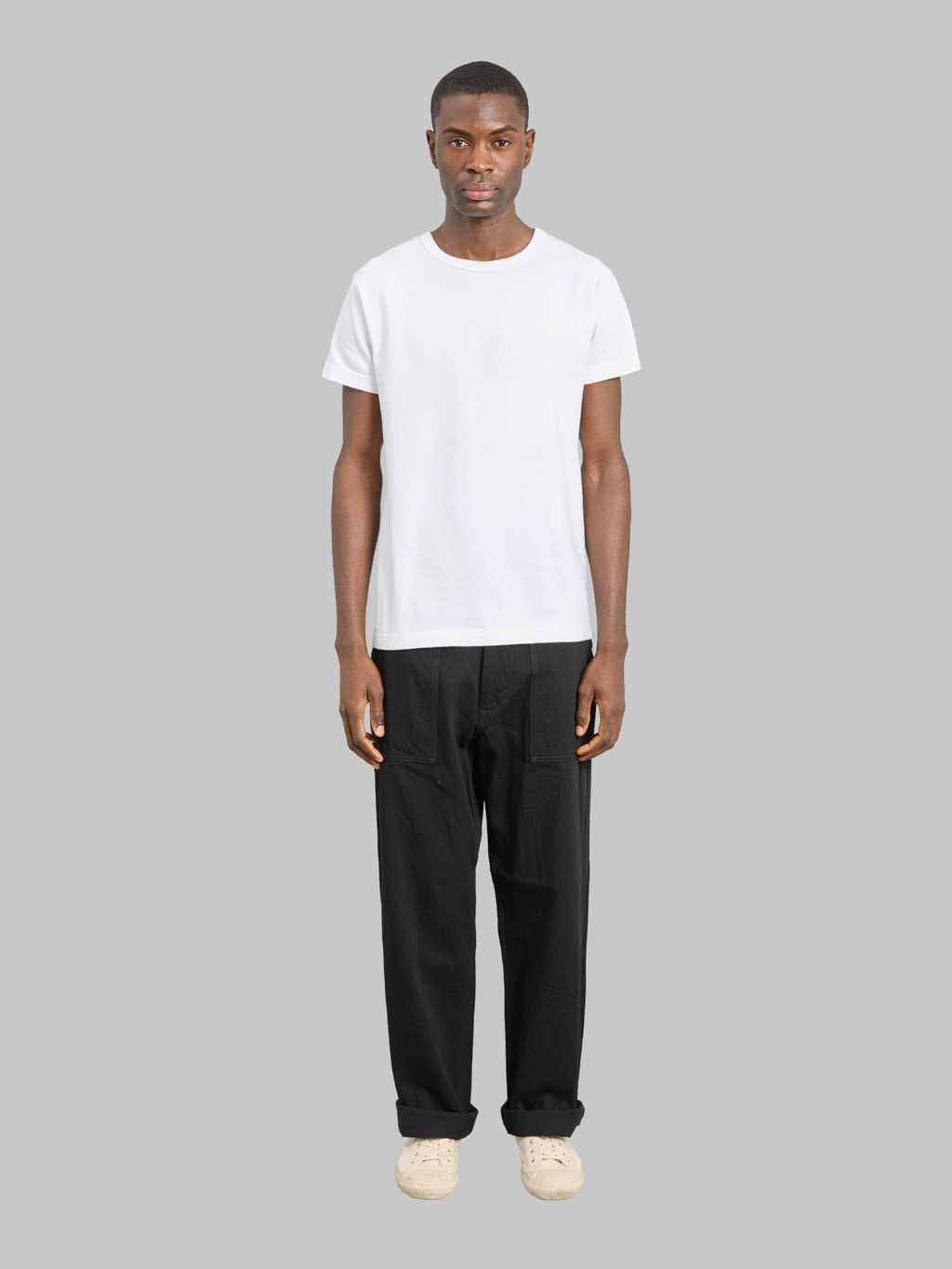 FOB Factory F0541 888 Denim Baker Pants Black | Made in Japan
