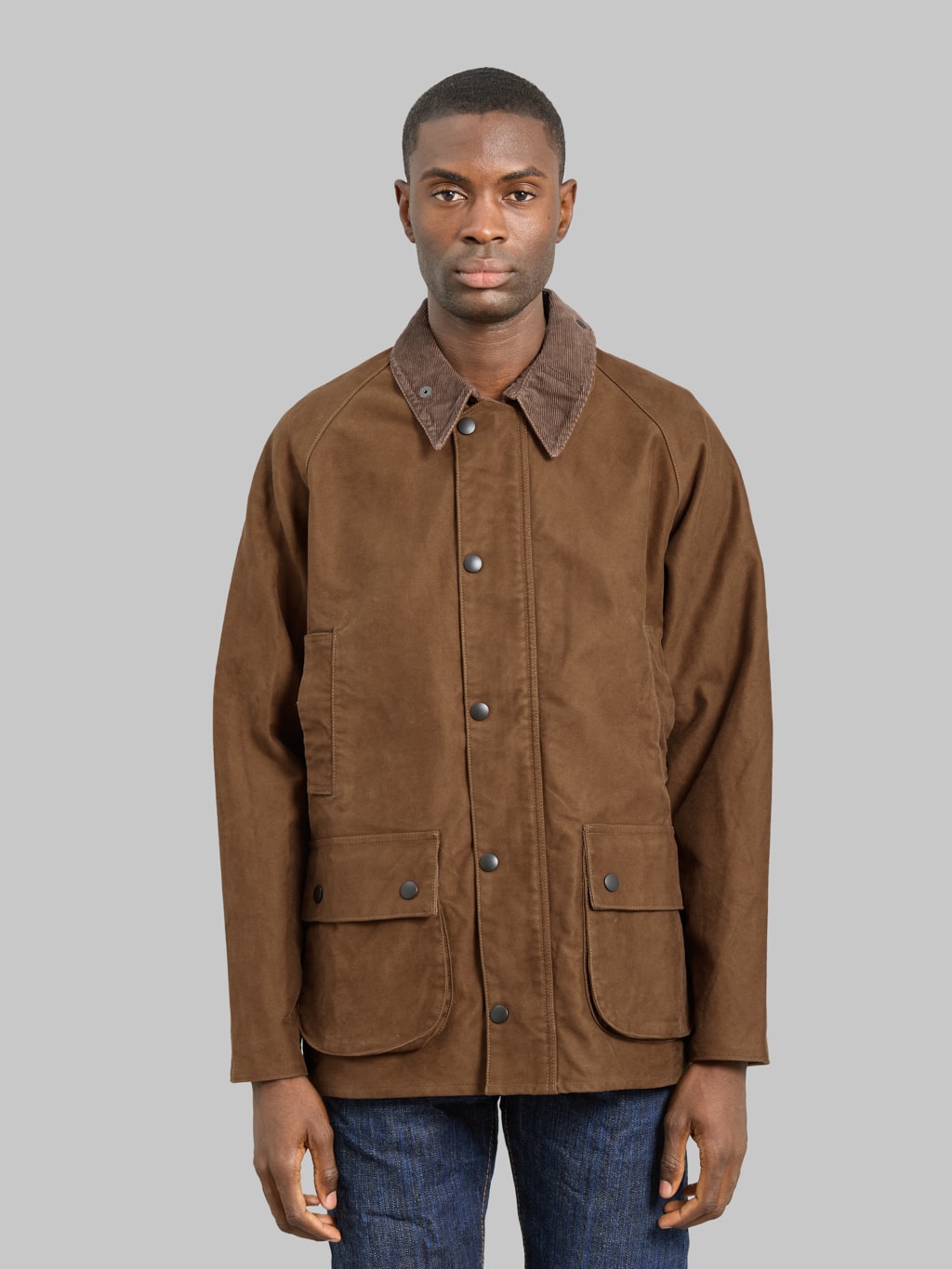 FOB Factory F2361 Moleskin Riding Jacket Brown