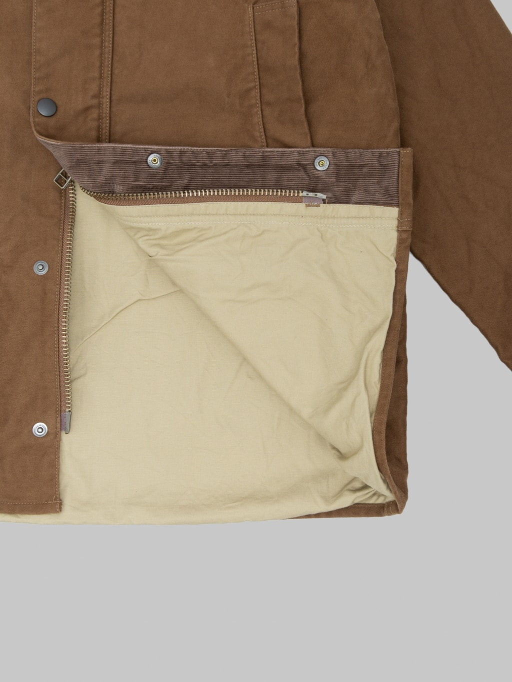 FOB Factory F2361 Moleskin Riding Jacket Brown