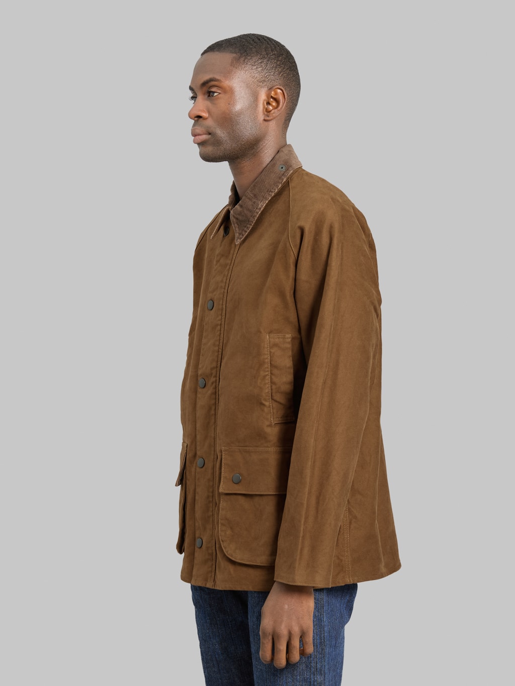 FOB Factory F2361 Moleskin Riding Jacket Brown