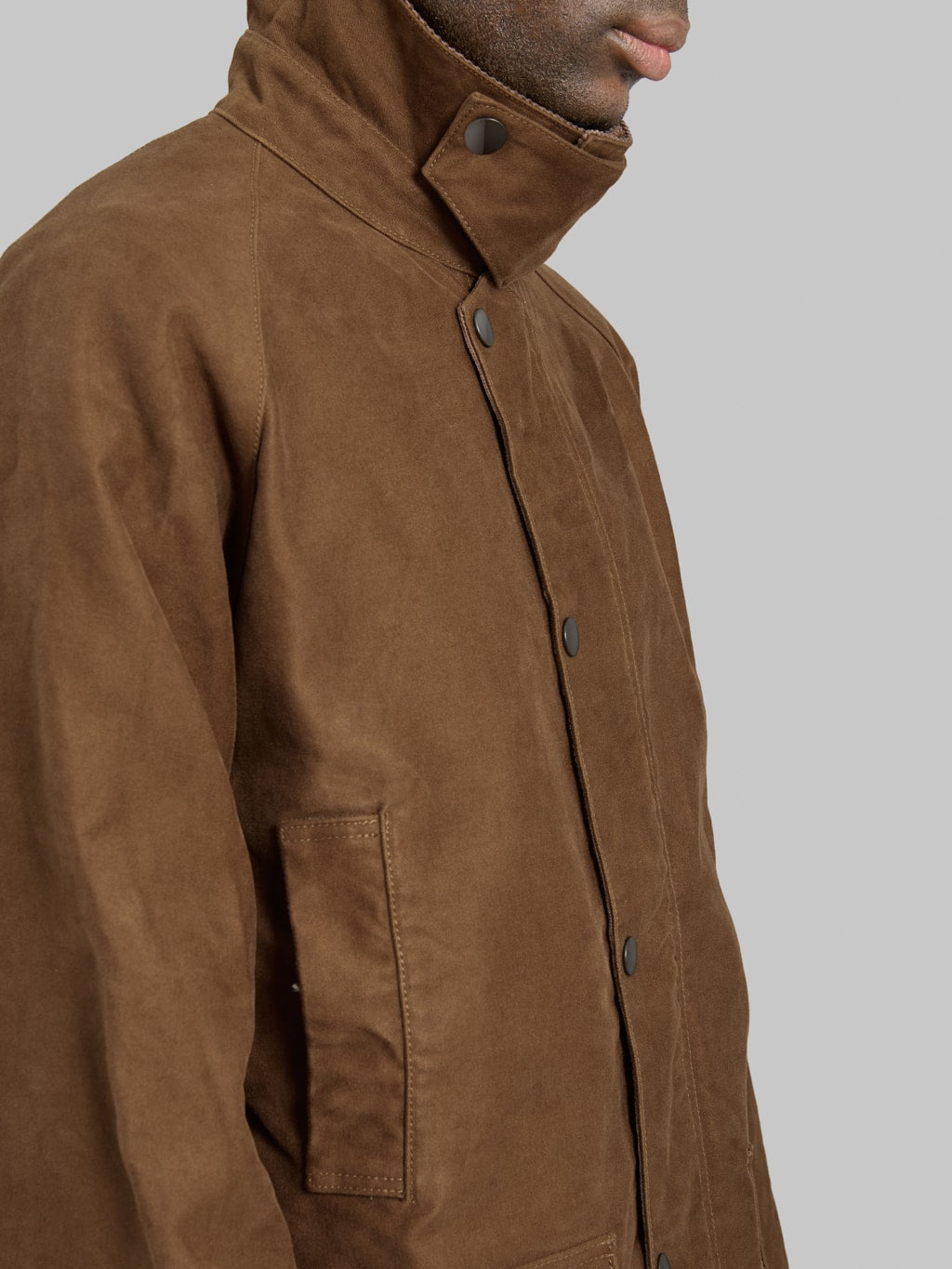 FOB Factory F2361 Moleskin Riding Jacket Brown