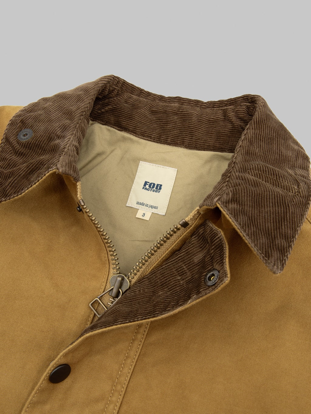 FOB Factory F2361 Moleskin Riding Jacket Khaki