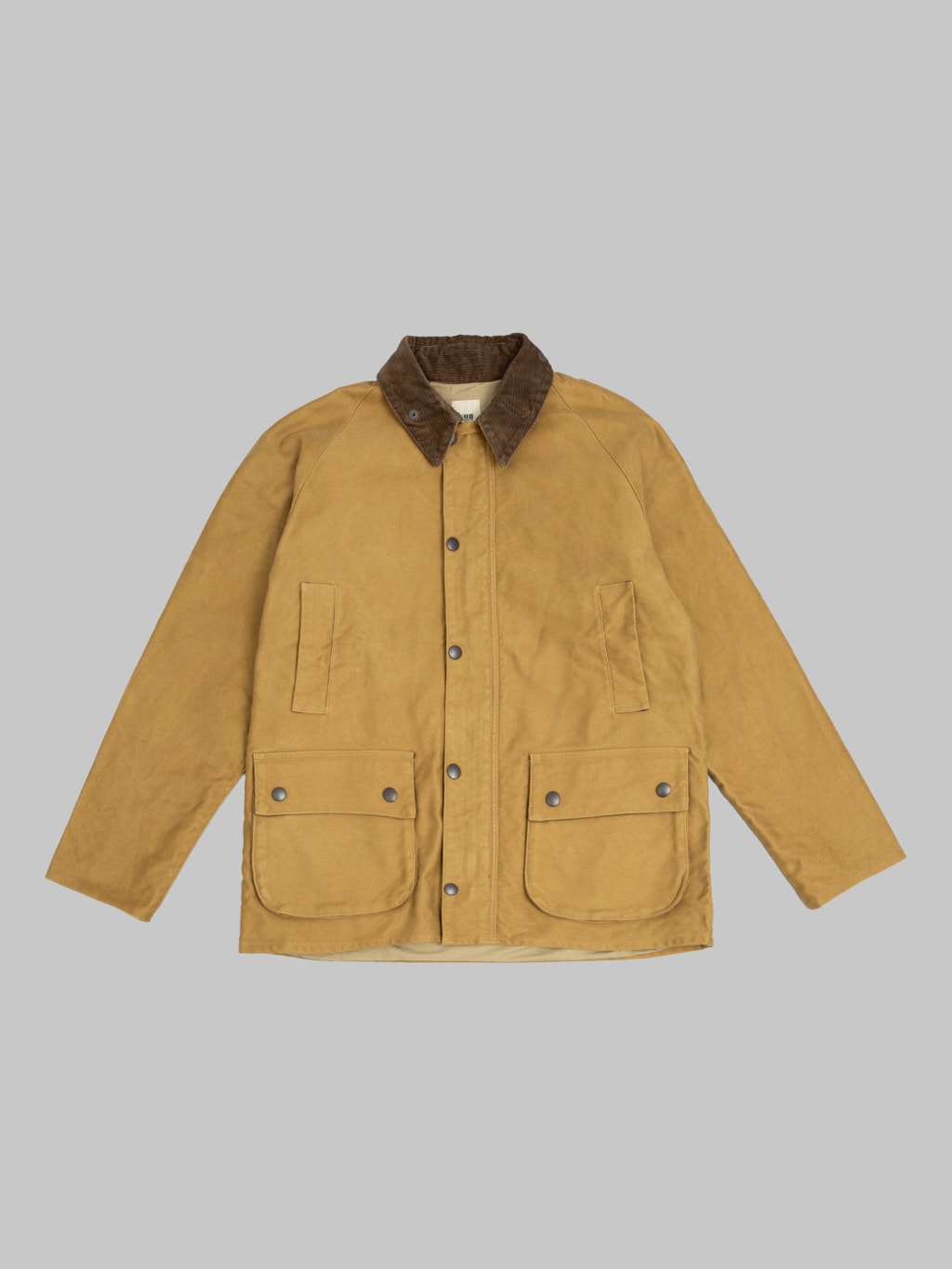 FOB Factory F2361 Moleskin Riding Jacket Khaki | Made in Japan display picture 1