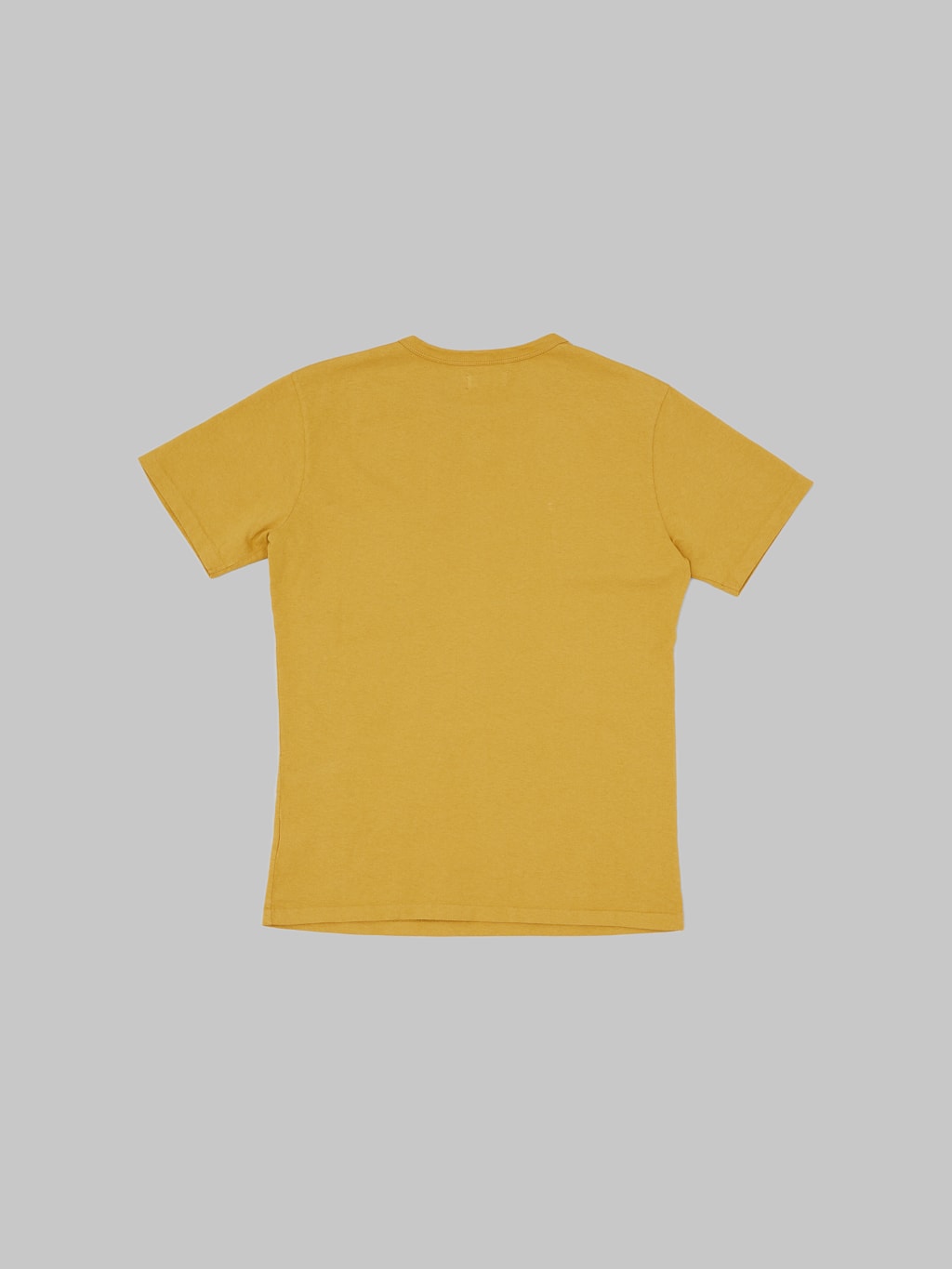 freenote cloth 9 ounce pocket t shirt mustard heavyweight back