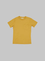 freenote cloth 9 ounce pocket t shirt mustard heavyweight front