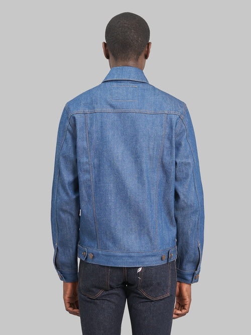 freenote cloth classic denim jacket vintage blue denim back fit