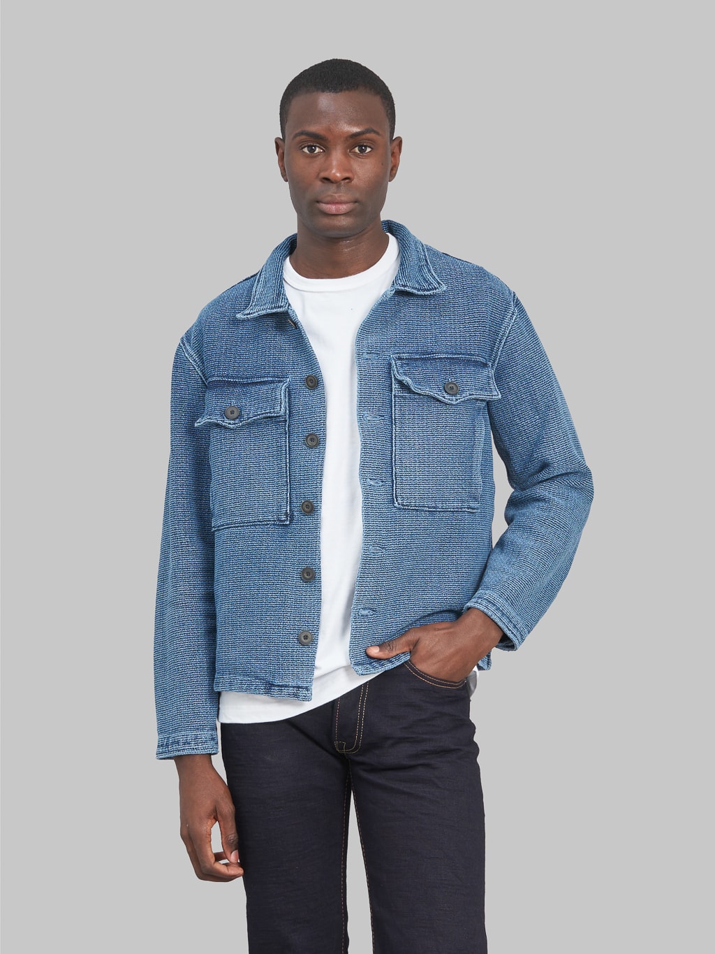 Freenote Cloth Midway Indigo Sashiko 2 Year Wash Jacket
