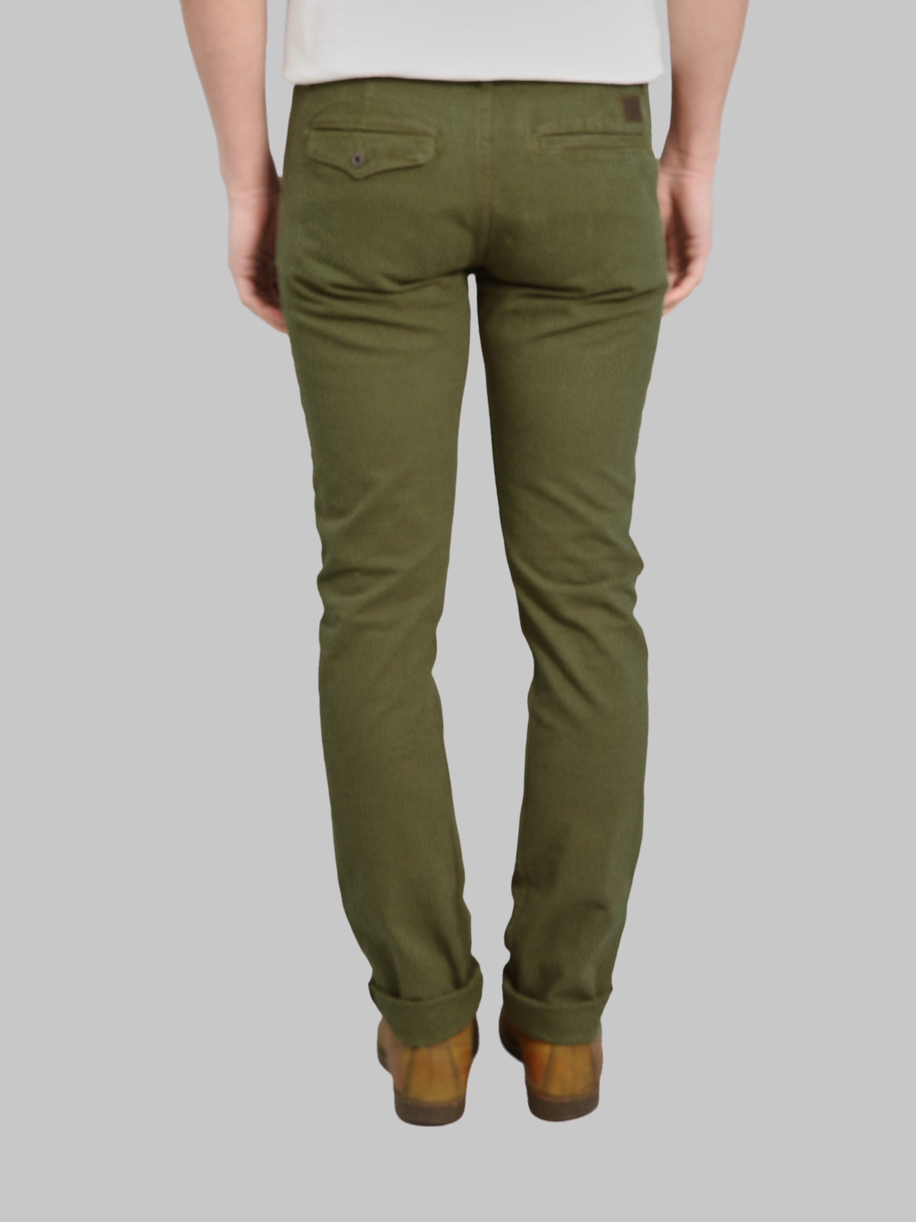 Freenote Cloth Workers Chino Slim Fit 14oz Slub Army Green