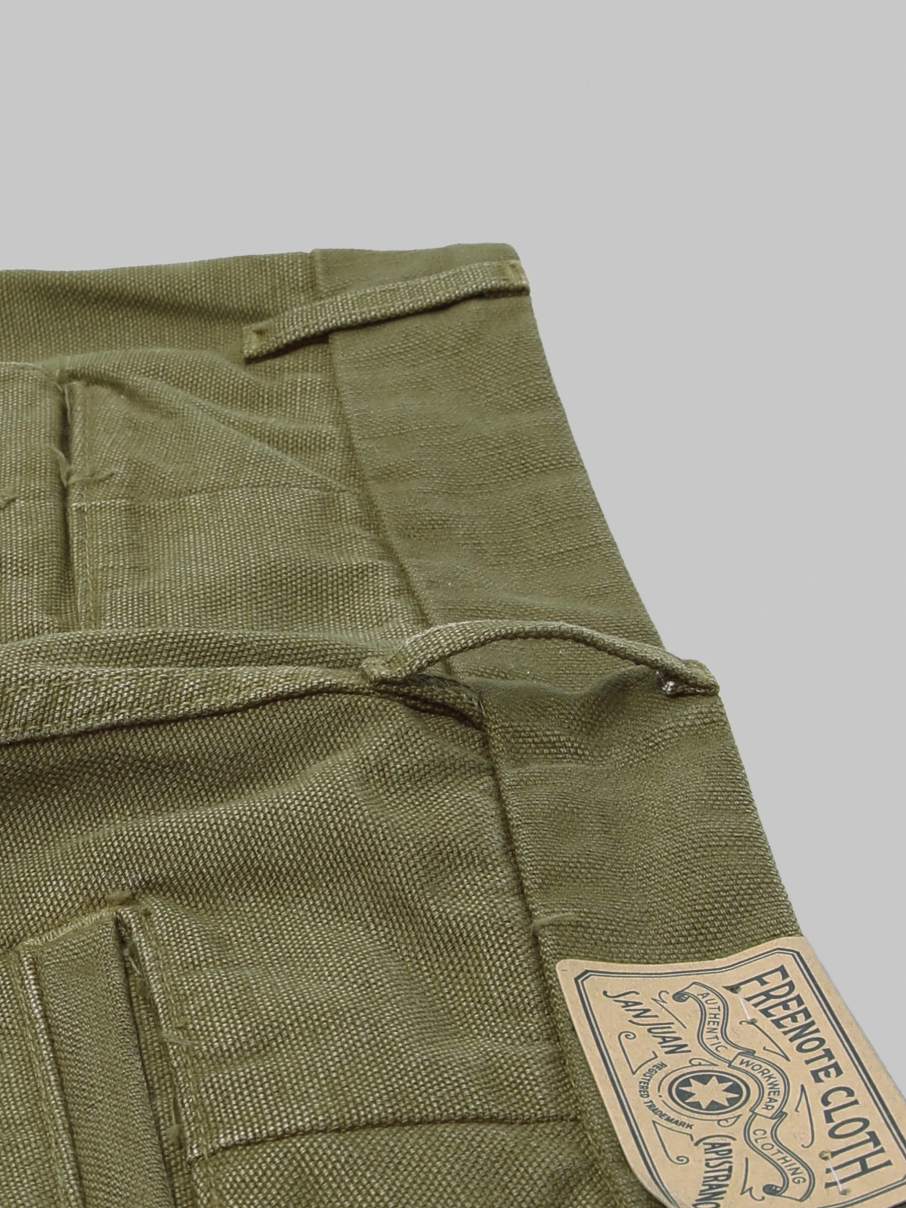 Freenote Cloth Workers Chino Slim Fit 14oz Slub Army Green