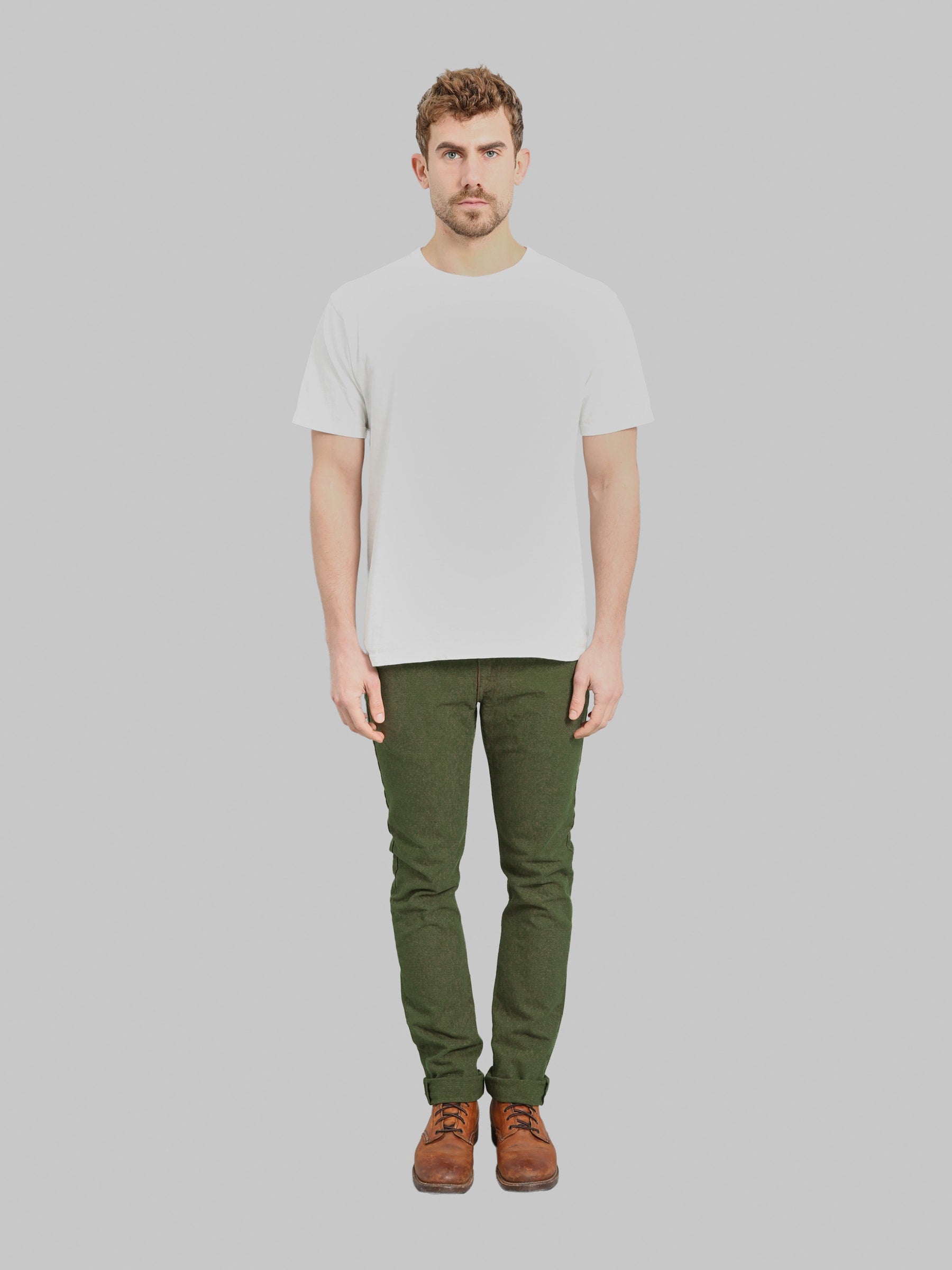 Freenote Cloth Workers Chino Slim Fit 14oz Slub Army Green