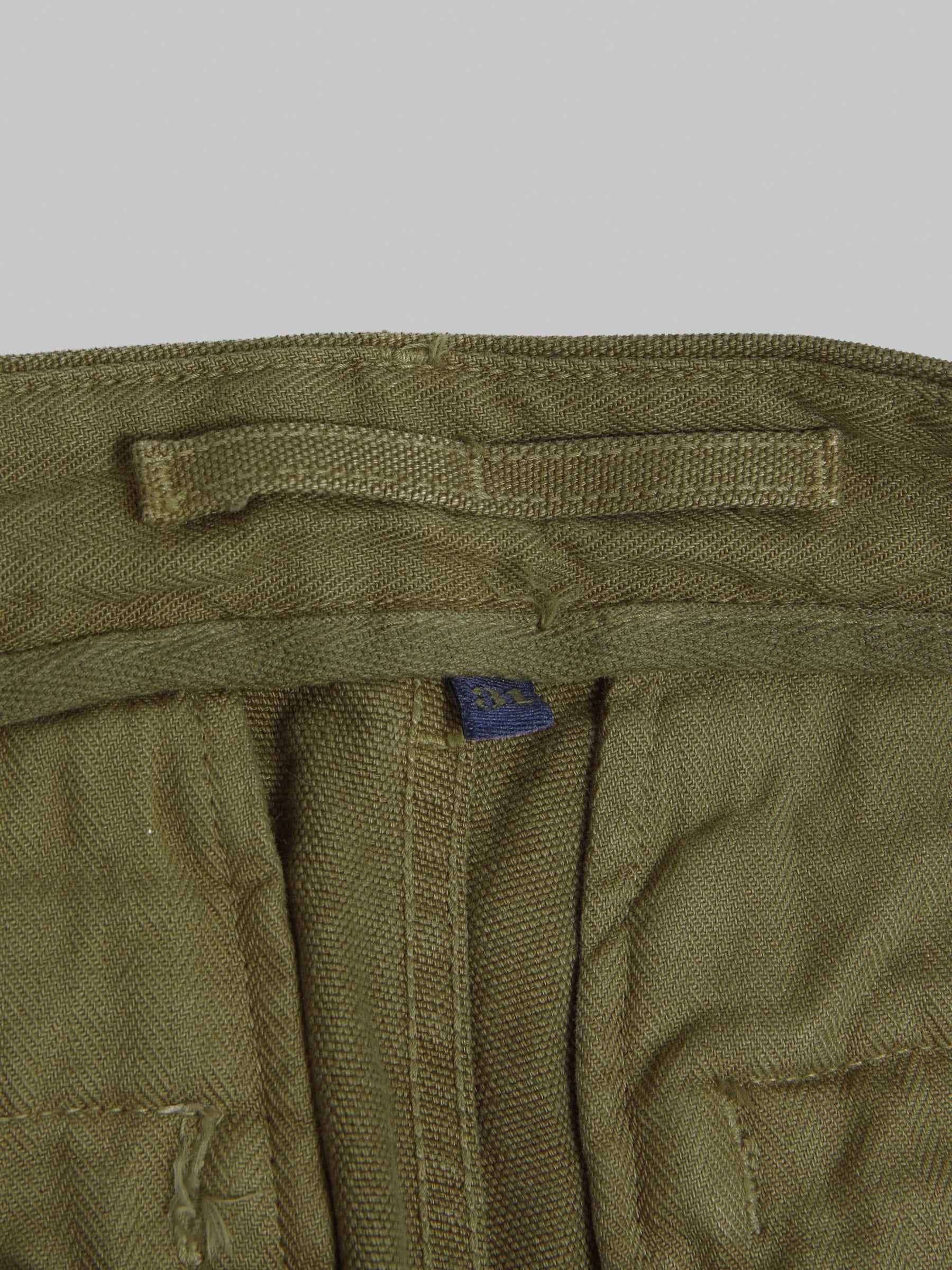 Freenote Cloth Workers Chino Slim Fit 14oz Slub Army Green