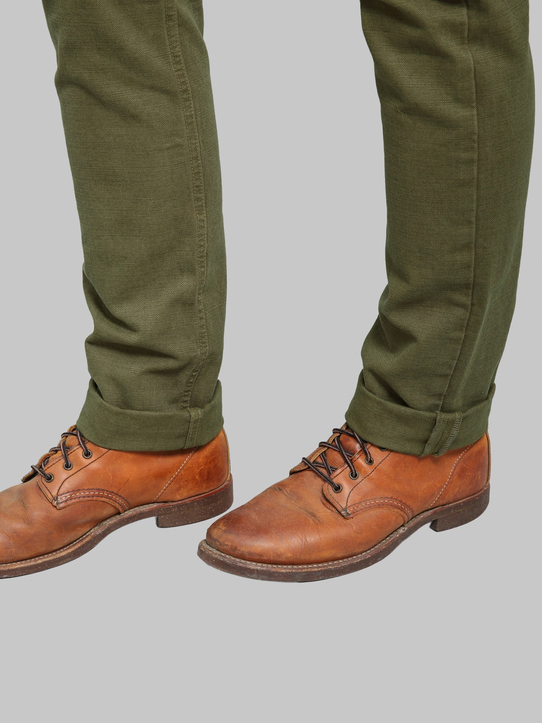 Freenote Cloth Workers Chino Slim Fit 14oz Slub Army Green